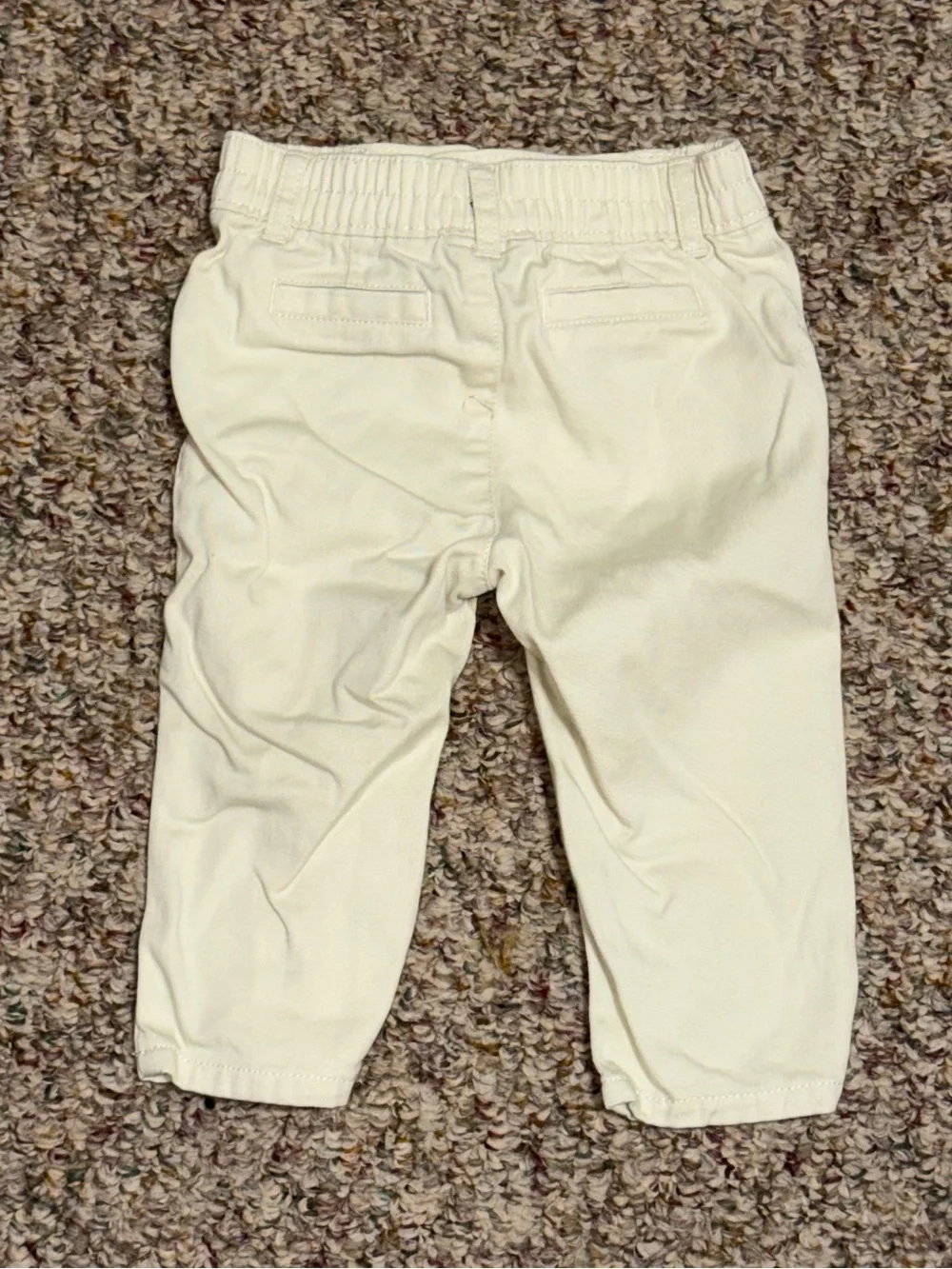 Boys girls infants size 6-9 month pants Cream Stretch Chino Pants